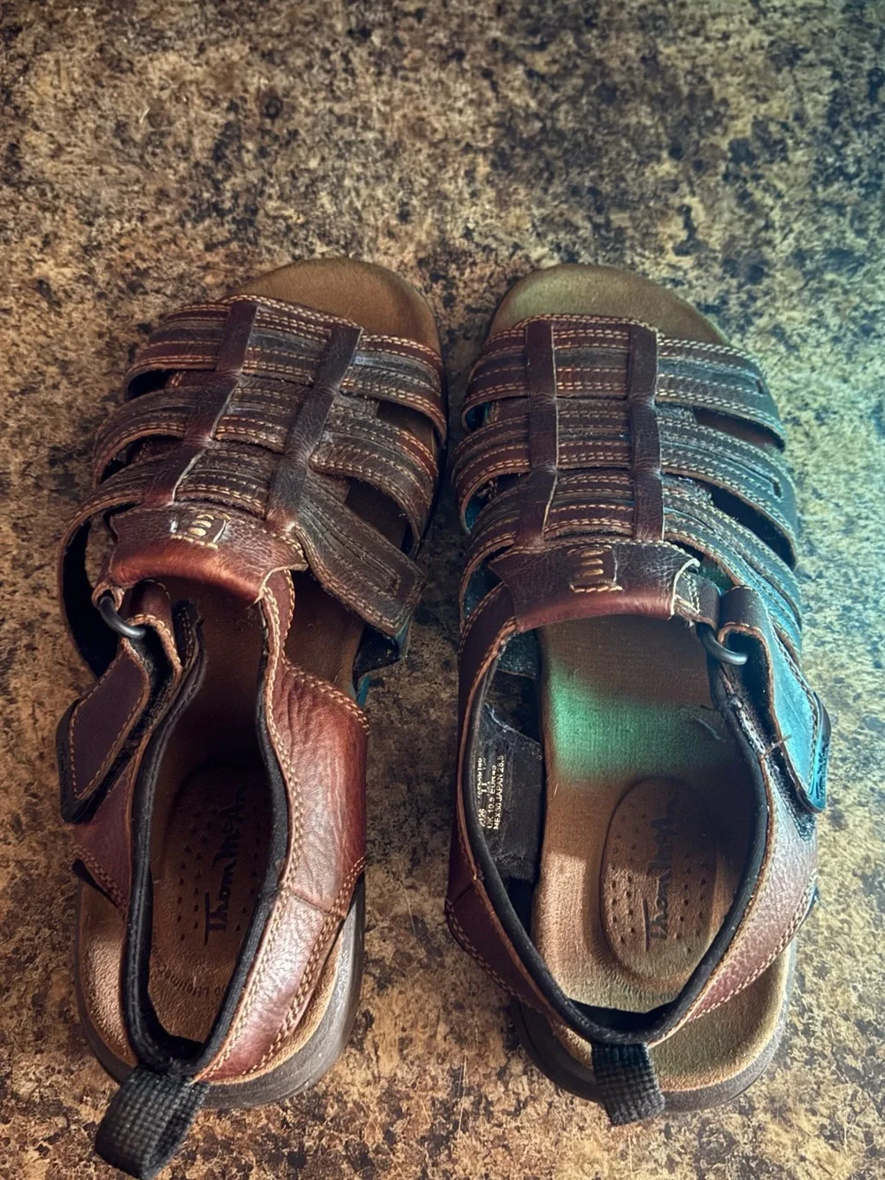 Thom Mcan Men's Brown Leather Fisherman Sandal - Size 11